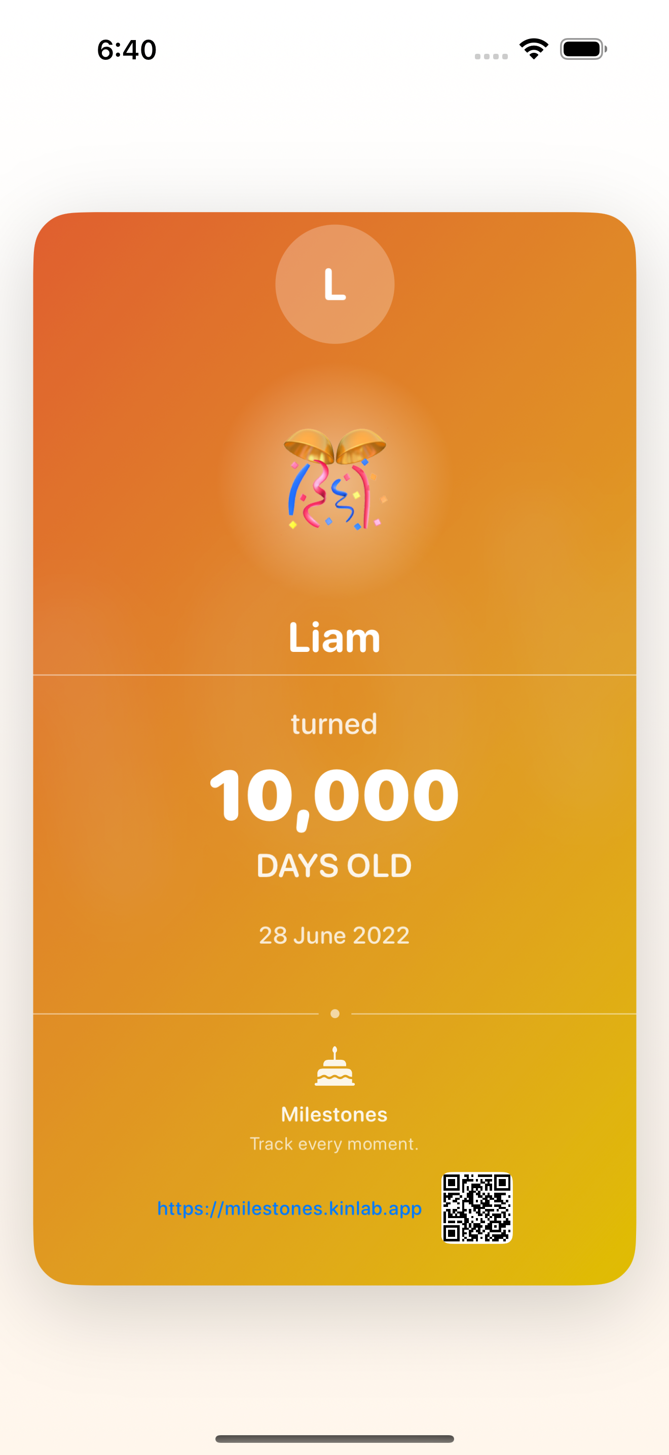 Share your milestone